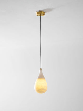 Alabaster Raindrop Pendant Light-Neutral Decor