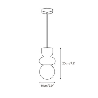 Rauduvyn Suspension Totem Moderne en Albâtre