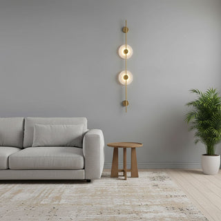 Alabaster Vertical Wall Sconce-Neutral Decor