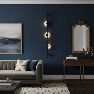 Alabaster Vertical Wall Sconce-Neutral Decor