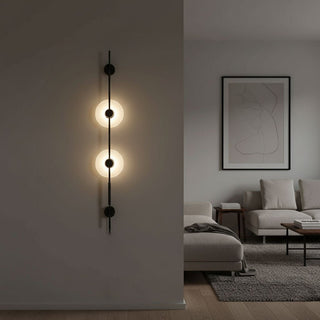 Alabaster Vertical Wall Sconce-Neutral Decor