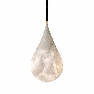Alabaster Raindrop Pendant Light-Neutral Decor