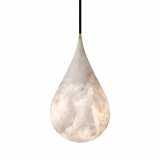 Alabaster Raindrop Pendant Light-Neutral Decor
