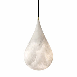 Alabaster Raindrop Pendant Light-Neutral Decor