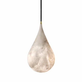 Alabaster Raindrop Pendant Light-Neutral Decor