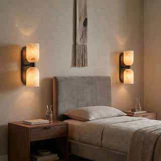 Alabaster Up-Down Wall Sconce-Neutral Decor