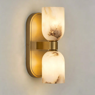 Alabaster Up-Down Wall Sconce-Neutral Decor