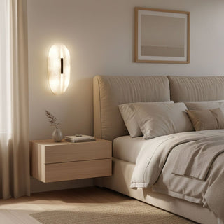 Alabaster Veil Wall Sconce-Neutral Decor