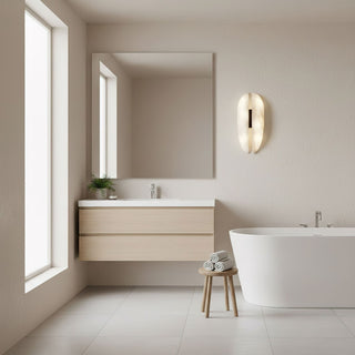 Alabaster Veil Wall Sconce-Neutral Decor