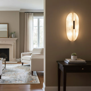 Alabaster Veil Wall Sconce-Neutral Decor