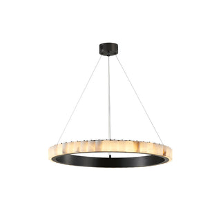 Orion Lustre Double Anneau en Albâtre