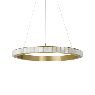 Orion Lustre Double Anneau en Albâtre