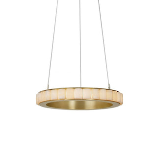 Orion Lustre Double Anneau en Albâtre