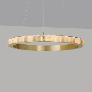 Orion Lustre Double Anneau en Albâtre