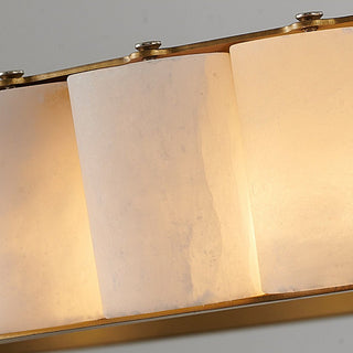 Orion Lustre Double Anneau en Albâtre