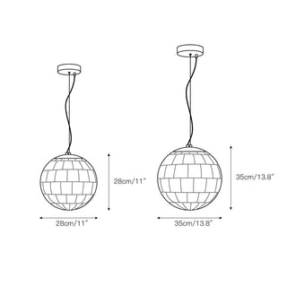 Fljotuvye Suspension en Alabastre Boule Moderne