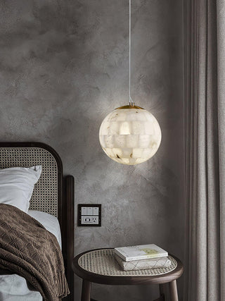 Isolde Albâtre Globe Pendentif Lumière
