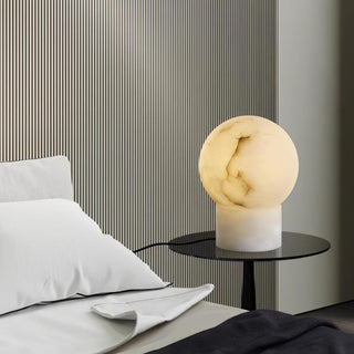 Liora Modern Alabaster Table Lamp-Neutral Decor