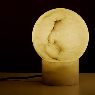 Liora Modern Alabaster Table Lamp-Neutral Decor