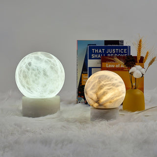Liora Modern Alabaster Table Lamp-Neutral Decor