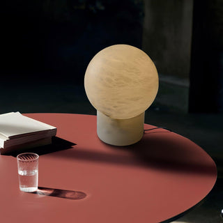 Liora Modern Alabaster Table Lamp-Neutral Decor