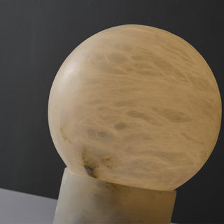 Liora Modern Alabaster Table Lamp-Neutral Decor