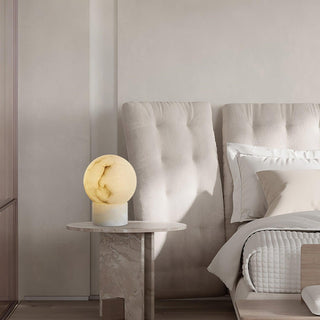 Liora Modern Alabaster Table Lamp-Neutral Decor