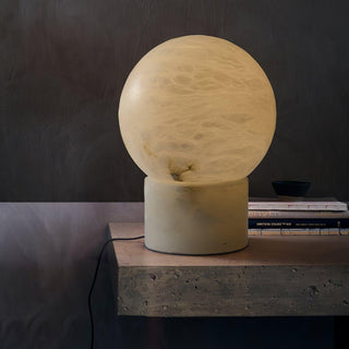 Liora Modern Alabaster Table Lamp-Neutral Decor