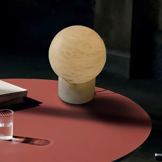 Liora Modern Alabaster Table Lamp-Neutral Decor