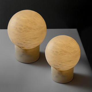Liora Modern Alabaster Table Lamp-Neutral Decor