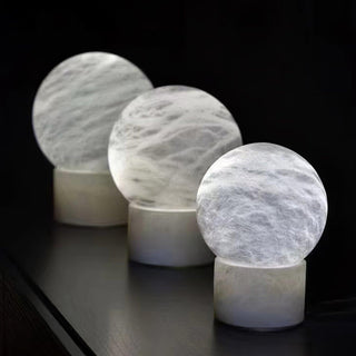 Liora Modern Alabaster Table Lamp-Neutral Decor