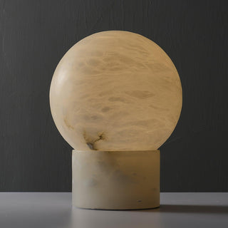 Liora Modern Alabaster Table Lamp-Neutral Decor