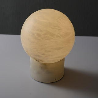 Liora Modern Alabaster Table Lamp-Neutral Decor