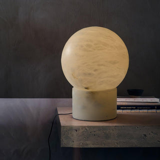 Liora Modern Alabaster Table Lamp-Neutral Decor
