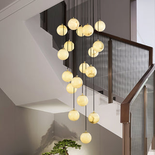 Gloruvye Lustre Métal Boules Moderne en Grappes
