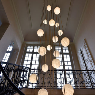 Gloruvye Lustre Métal Boules Moderne en Grappes