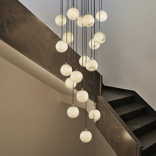 Gloruvye Lustre Métal Boules Moderne en Grappes