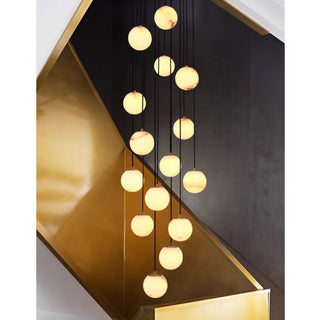 Gloruvye Lustre Métal Boules Moderne en Grappes