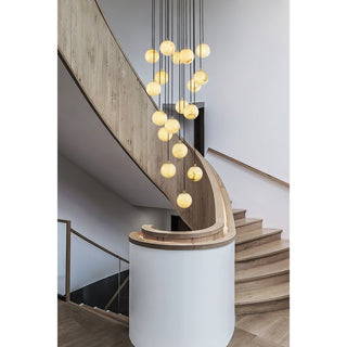 Gloruvye Lustre Métal Boules Moderne en Grappes