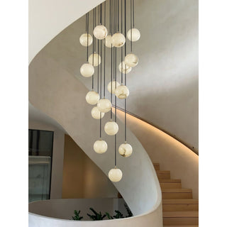 Gloruvye Lustre Métal Boules Moderne en Grappes