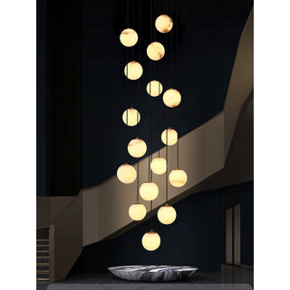 Gloruvye Lustre Métal Boules Moderne en Grappes