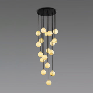 Gloruvye Lustre Métal Boules Moderne en Grappes