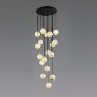 Gloruvye Lustre Métal Boules Moderne en Grappes
