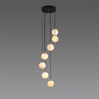 Gloruvye Lustre Métal Boules Moderne en Grappes