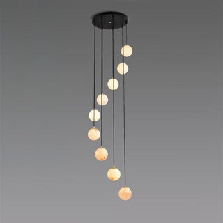 Gloruvye Lustre Métal Boules Moderne en Grappes