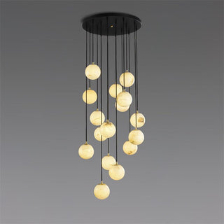 Gloruvye Lustre Métal Boules Moderne en Grappes