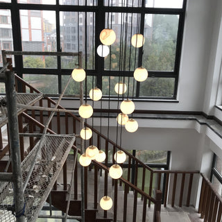 Gloruvye Lustre Métal Boules Moderne en Grappes