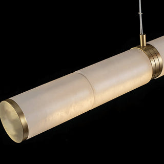 Eira Minimaliste Albâtre Linéaire Pendentif Lumière