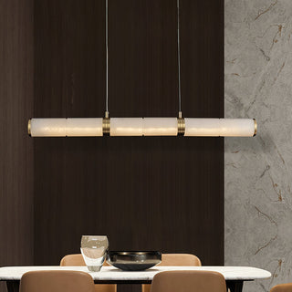 Eira Minimaliste Albâtre Linéaire Pendentif Lumière