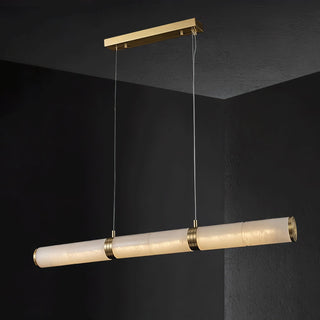 Eira Minimaliste Albâtre Linéaire Pendentif Lumière